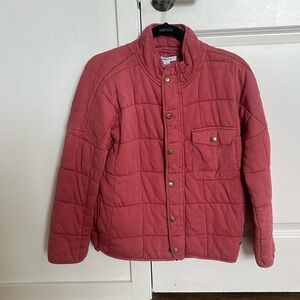 quilted button up coat size small